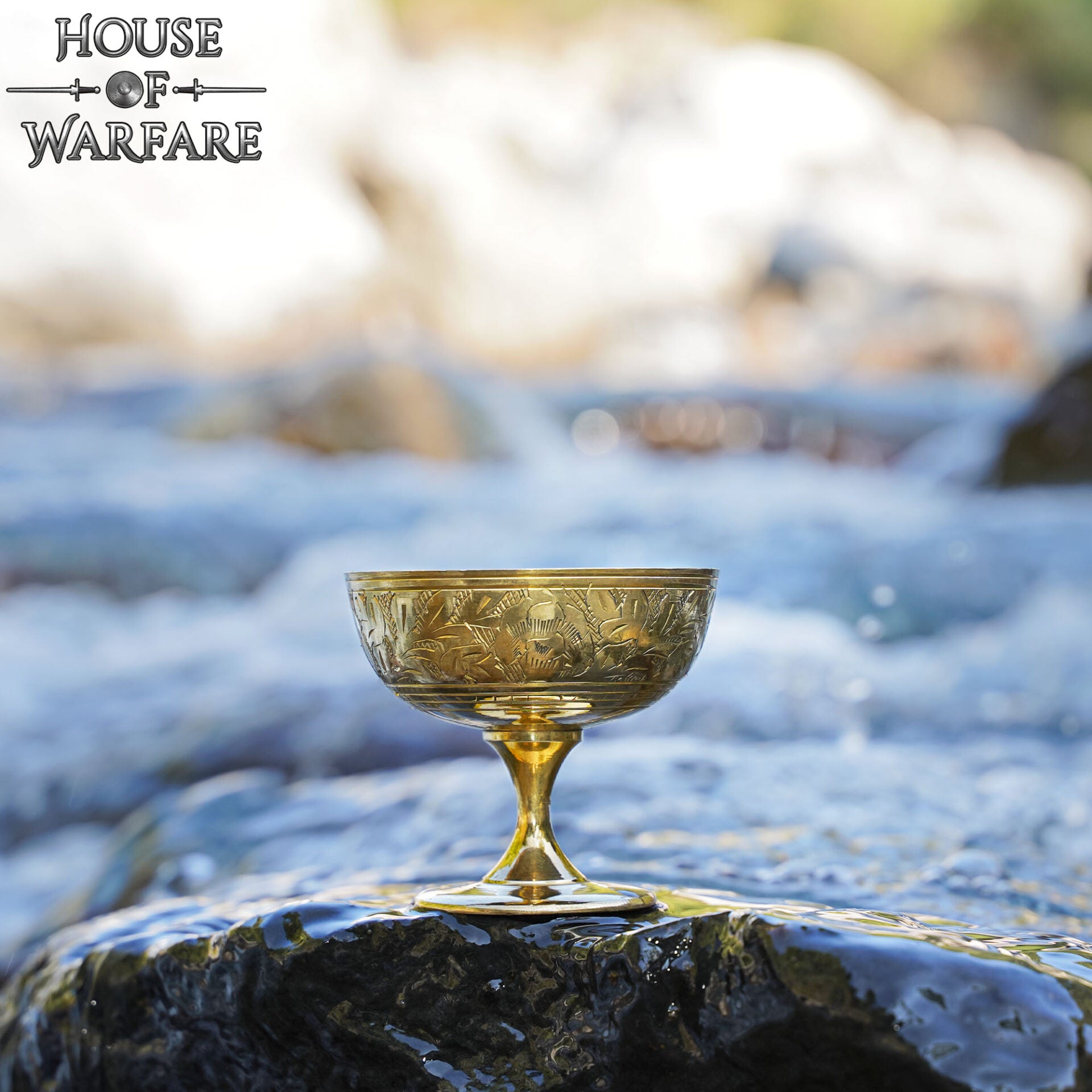 Copa Medieval Cáliz Vintage de Latón - Copa en Relieve para Fiestas y Decoración del Hogar - Imagen 7