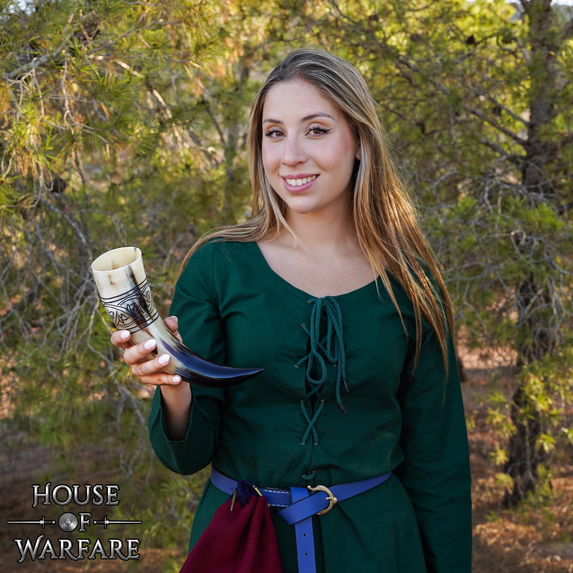 Viking 350 - 400 Ml Genuino Cuerno para Beber con Grabado - Imagen 5