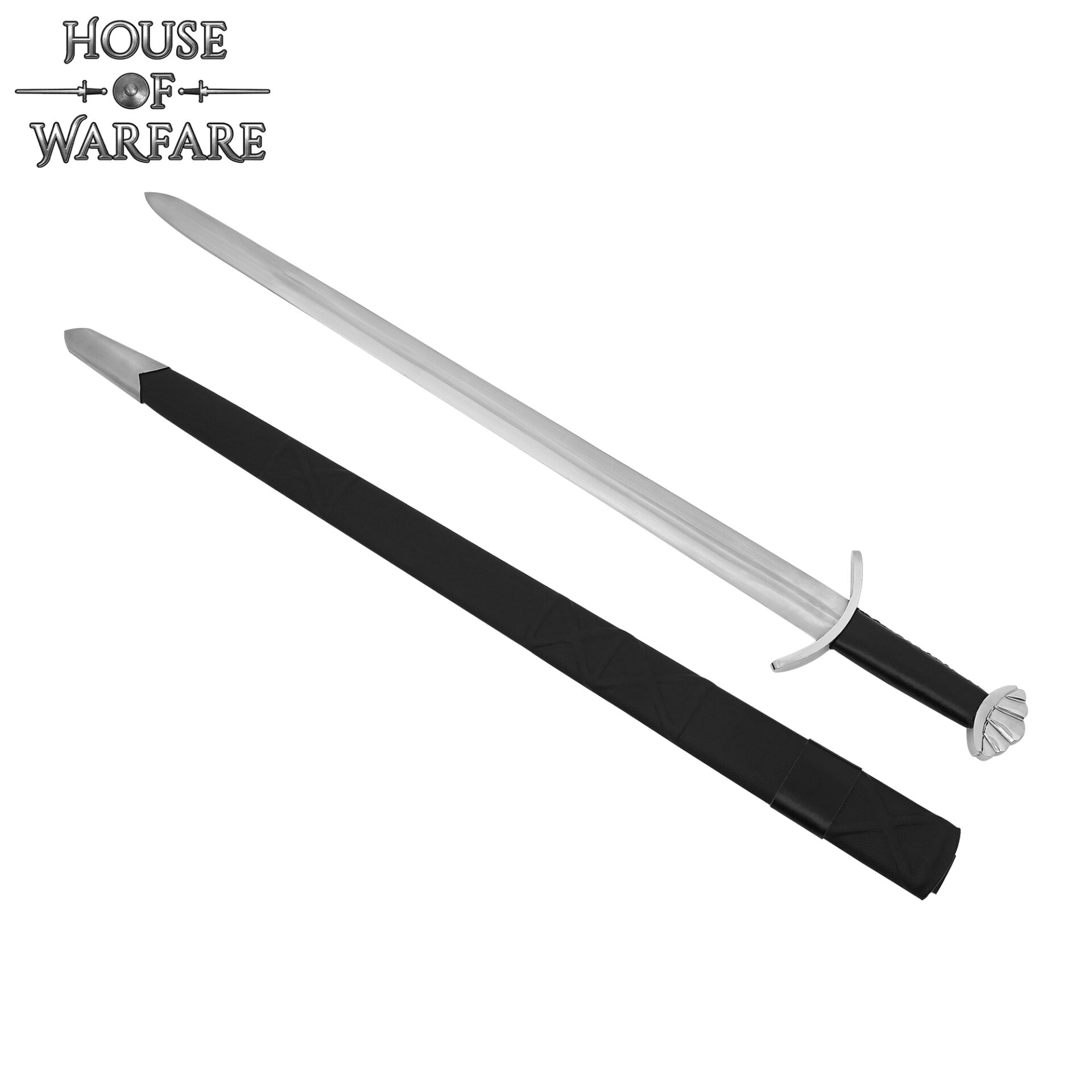 Espada Medieval de Caballero con Vaina - Hoja de Acero Al Carbono Pulida - Imagen 8