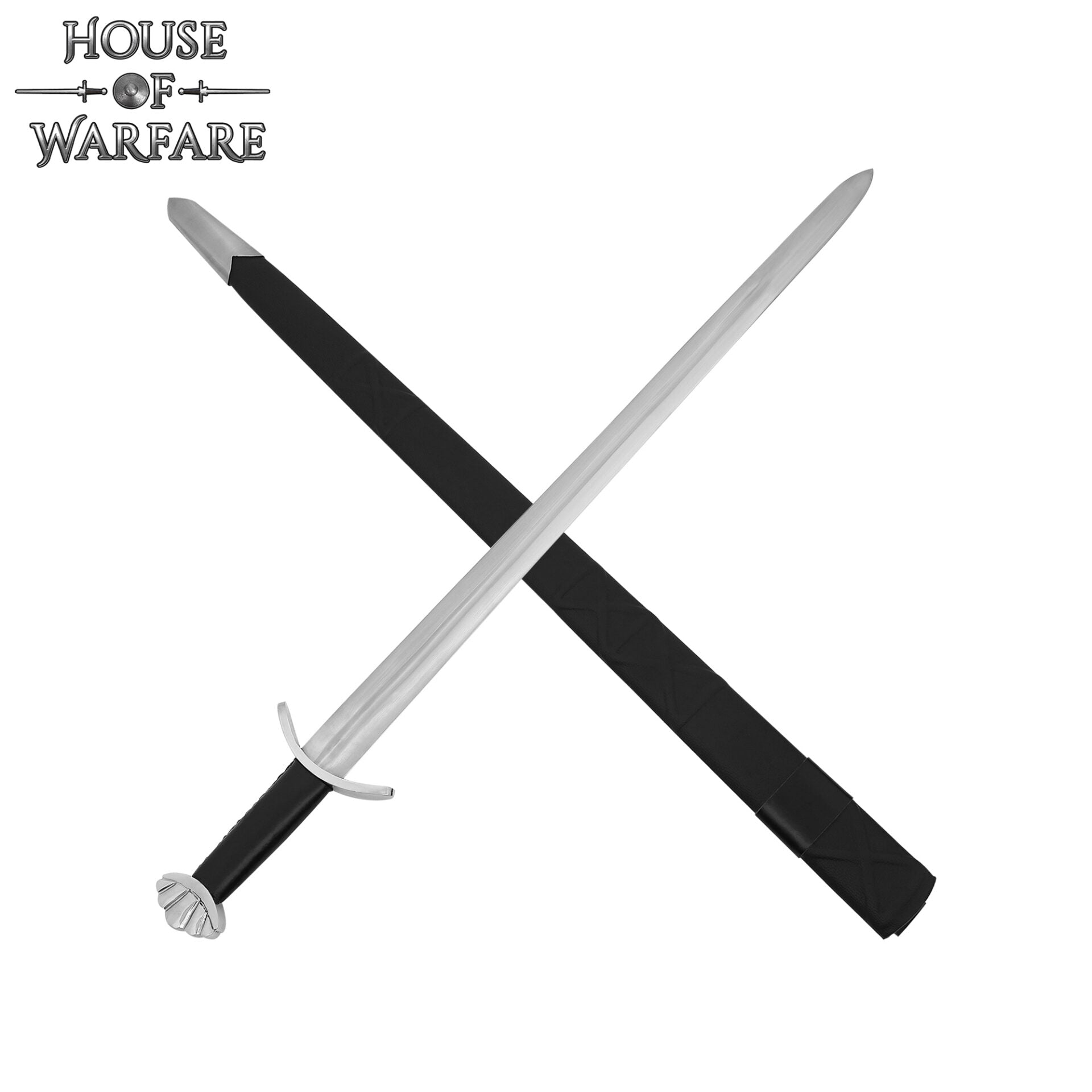 Espada Medieval de Caballero con Vaina - Hoja de Acero Al Carbono Pulida - Imagen 9