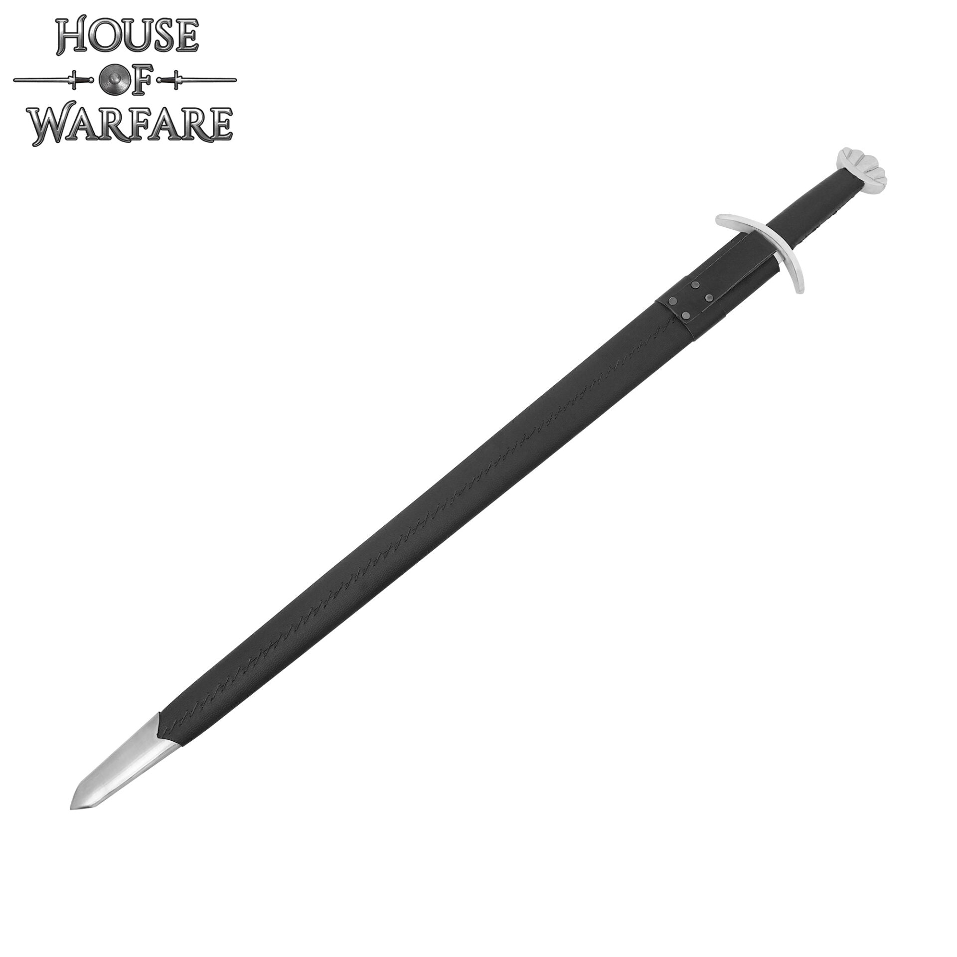 Espada Medieval de Caballero con Vaina - Hoja de Acero Al Carbono Pulida - Imagen 11