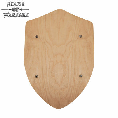 Pequeño Escudo de Madera para Niños | Escudo de Cometa de Madera Maciza con Correas de Cuero | Personalizable para Larp, Disfraces y Juego - Imagen 2