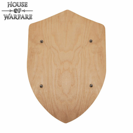 Pequeño Escudo de Madera para Niños | Escudo de Cometa de Madera Maciza con Correas de Cuero | Personalizable para Larp, Disfraces y Juego - Imagen 2