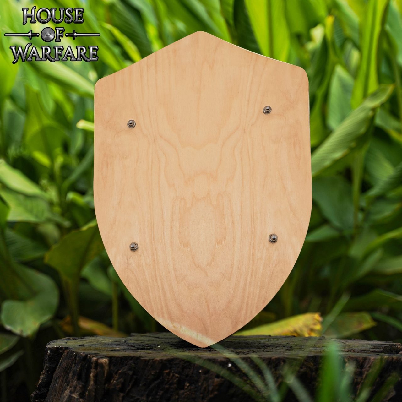 Pequeño Escudo de Madera para Niños | Escudo de Cometa de Madera Maciza con Correas de Cuero | Personalizable para Larp, Disfraces y Juego - Imagen 1