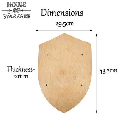 Pequeño Escudo de Madera para Niños | Escudo de Cometa de Madera Maciza con Correas de Cuero | Personalizable para Larp, Disfraces y Juego - Imagen 4