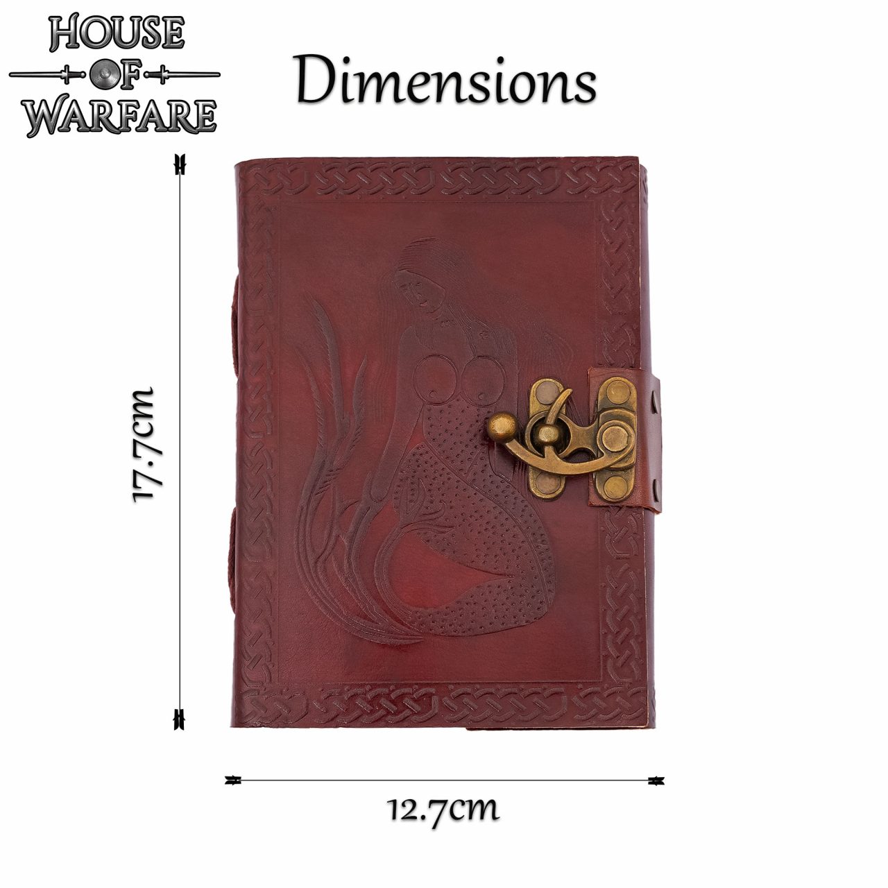 Diario de Cuero Auténtico Hecho a Mano The Mermaid - Imagen 4