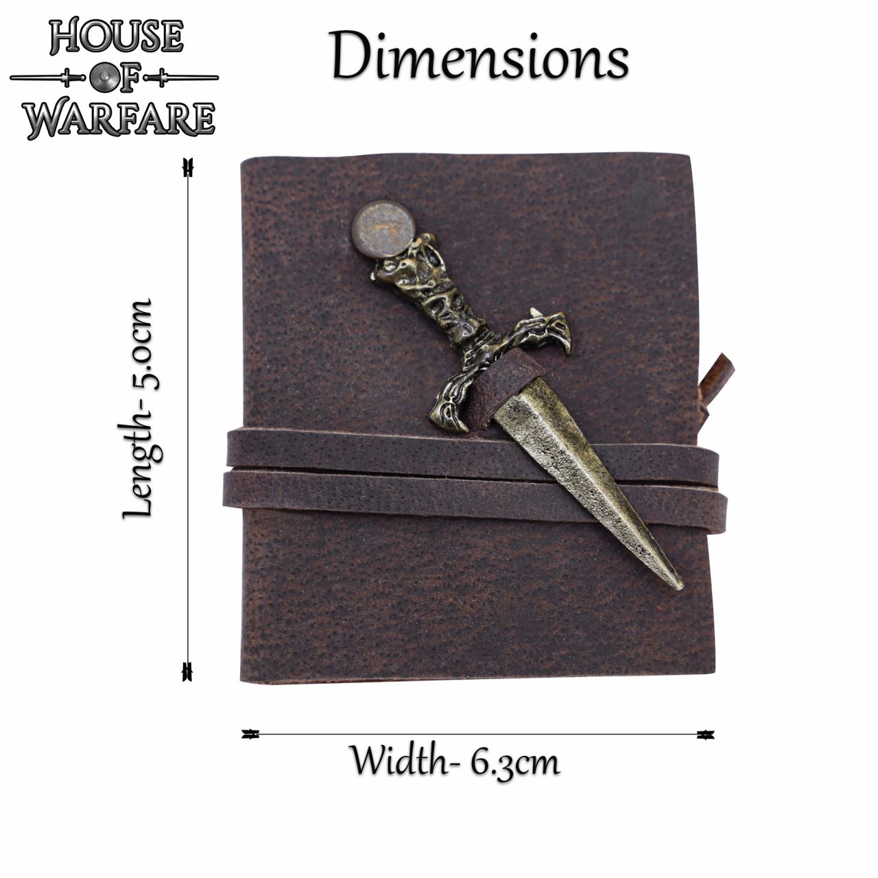 Diario Mini Daga Diario de Cuero Hecho a Mano - Imagen 3