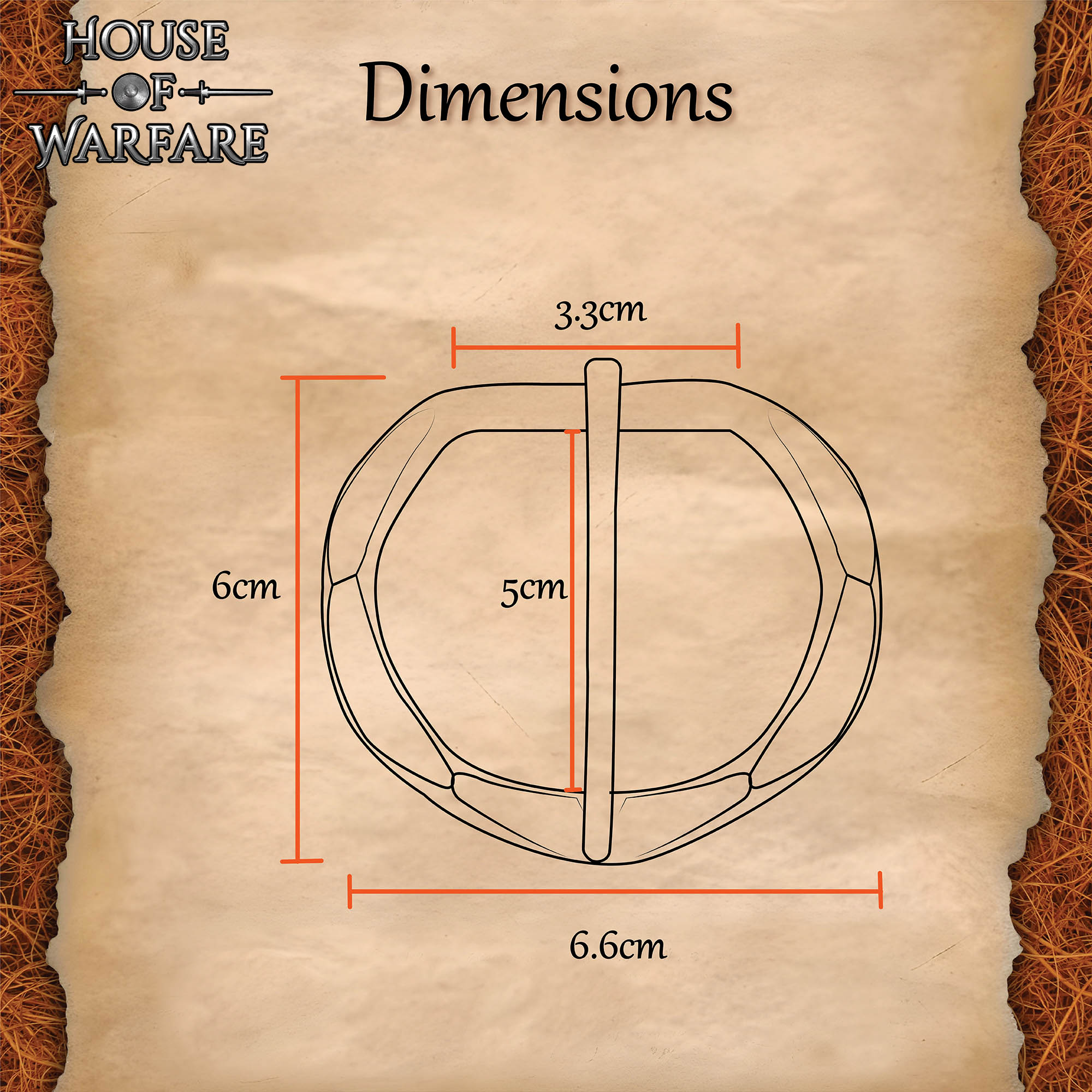 Hebilla Medieval Forjada a Mano para Cinturones Medievales de Fantasía - Imagen 3