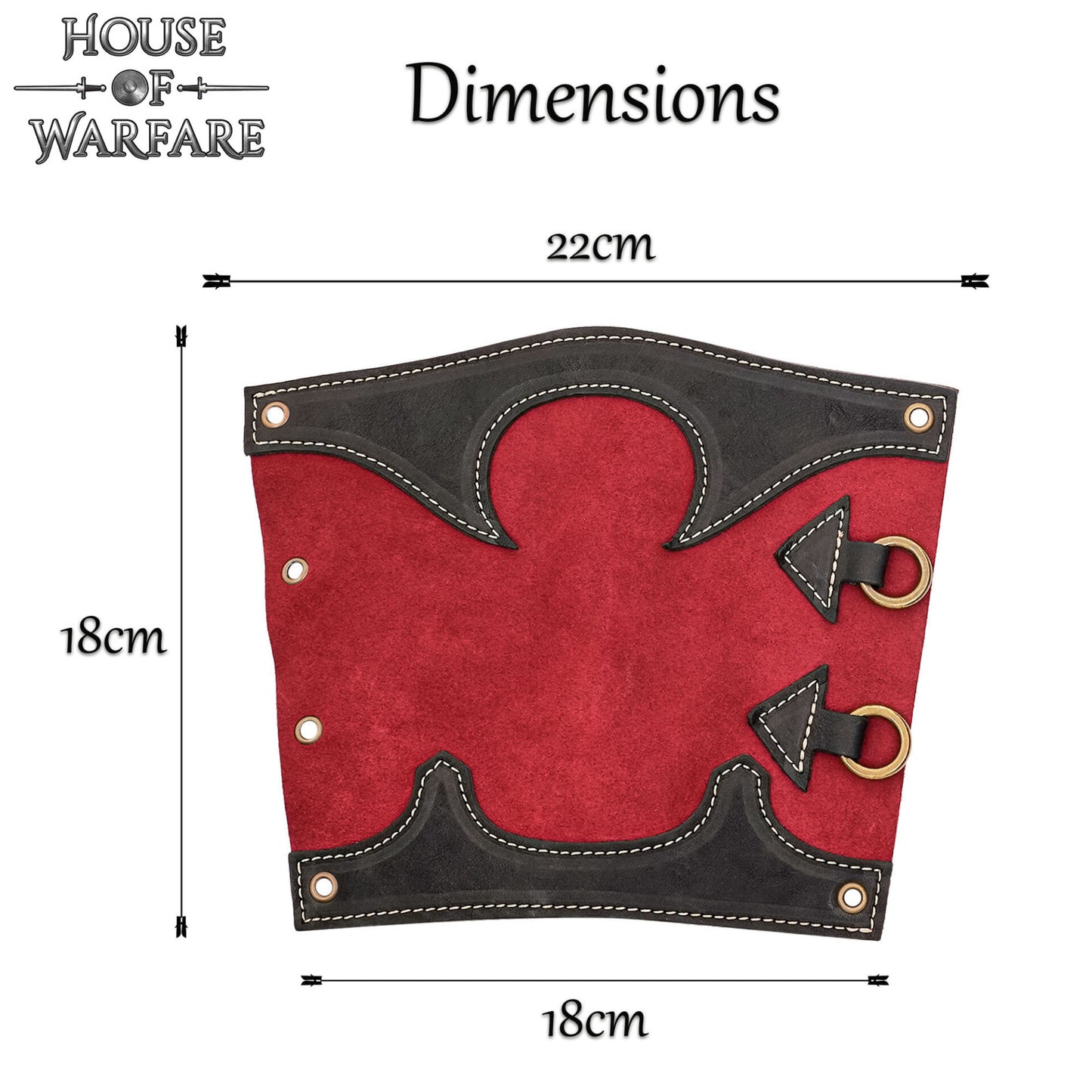 Brazales Arcanos de Cuero Auténtico Rojo - Imagen 2