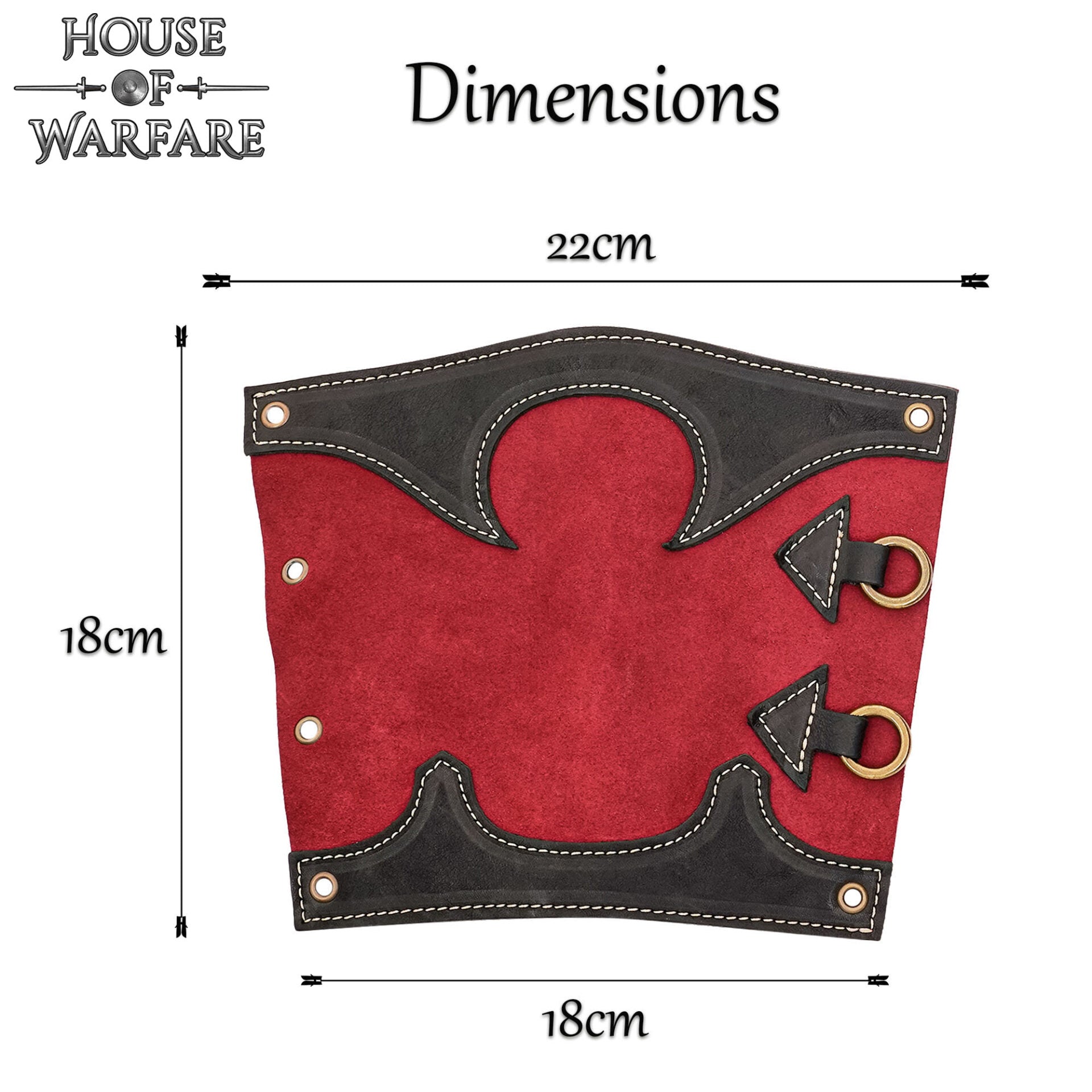Brazales Arcanos de Cuero Auténtico Rojo - Imagen 2