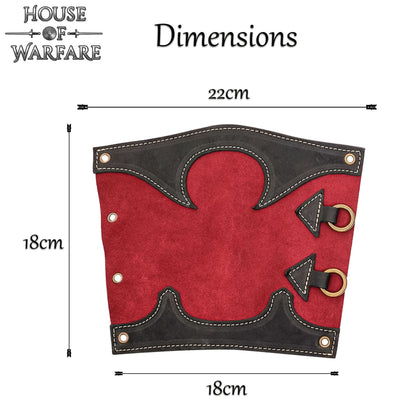 Brazales Arcanos de Cuero Auténtico Rojo - Imagen 2