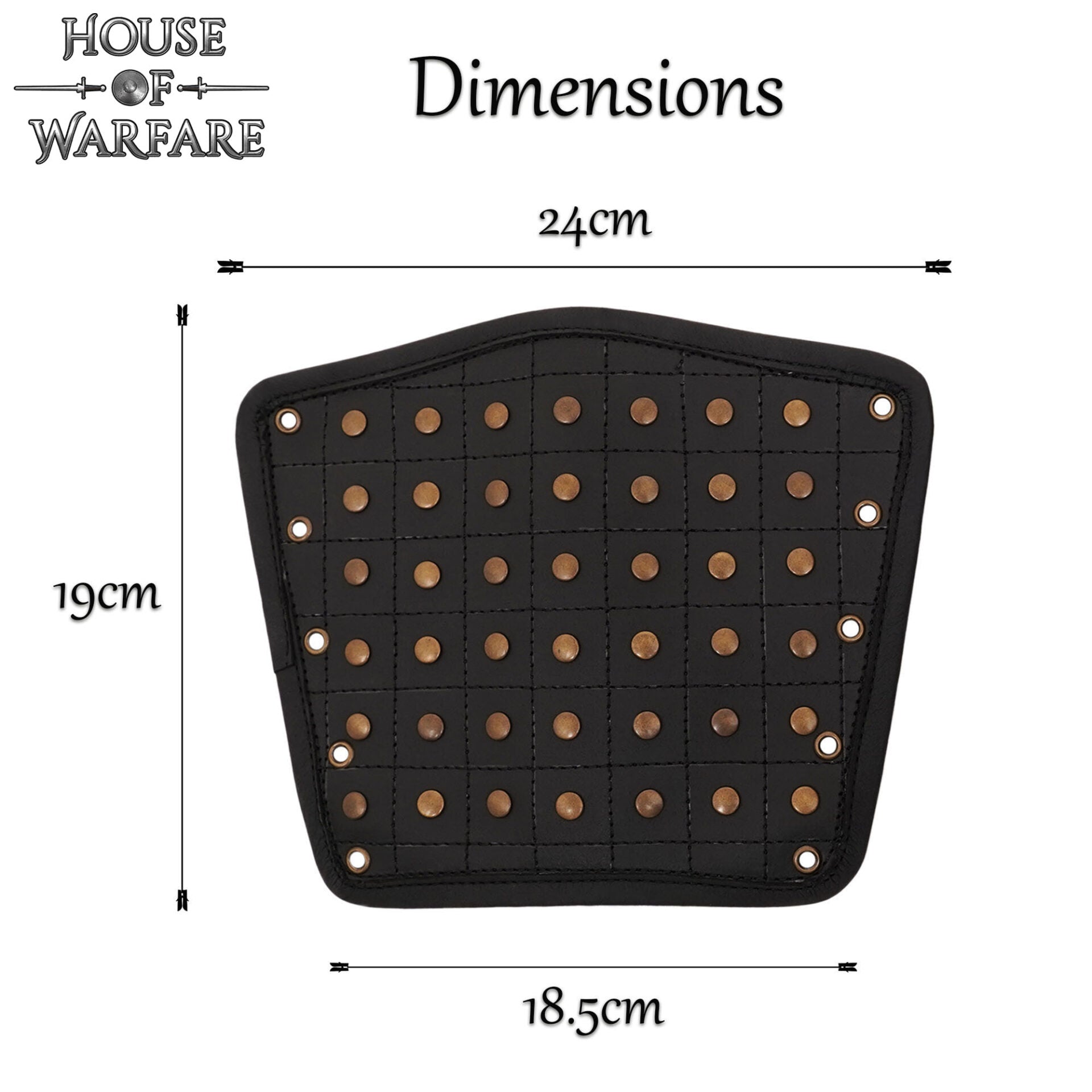 Brazales Medievales de Cuero con Remaches de Latón con Cordón de Cuero - Guardabrazos para Larp, Sca y Disfraces de Fantasía - Imagen 3