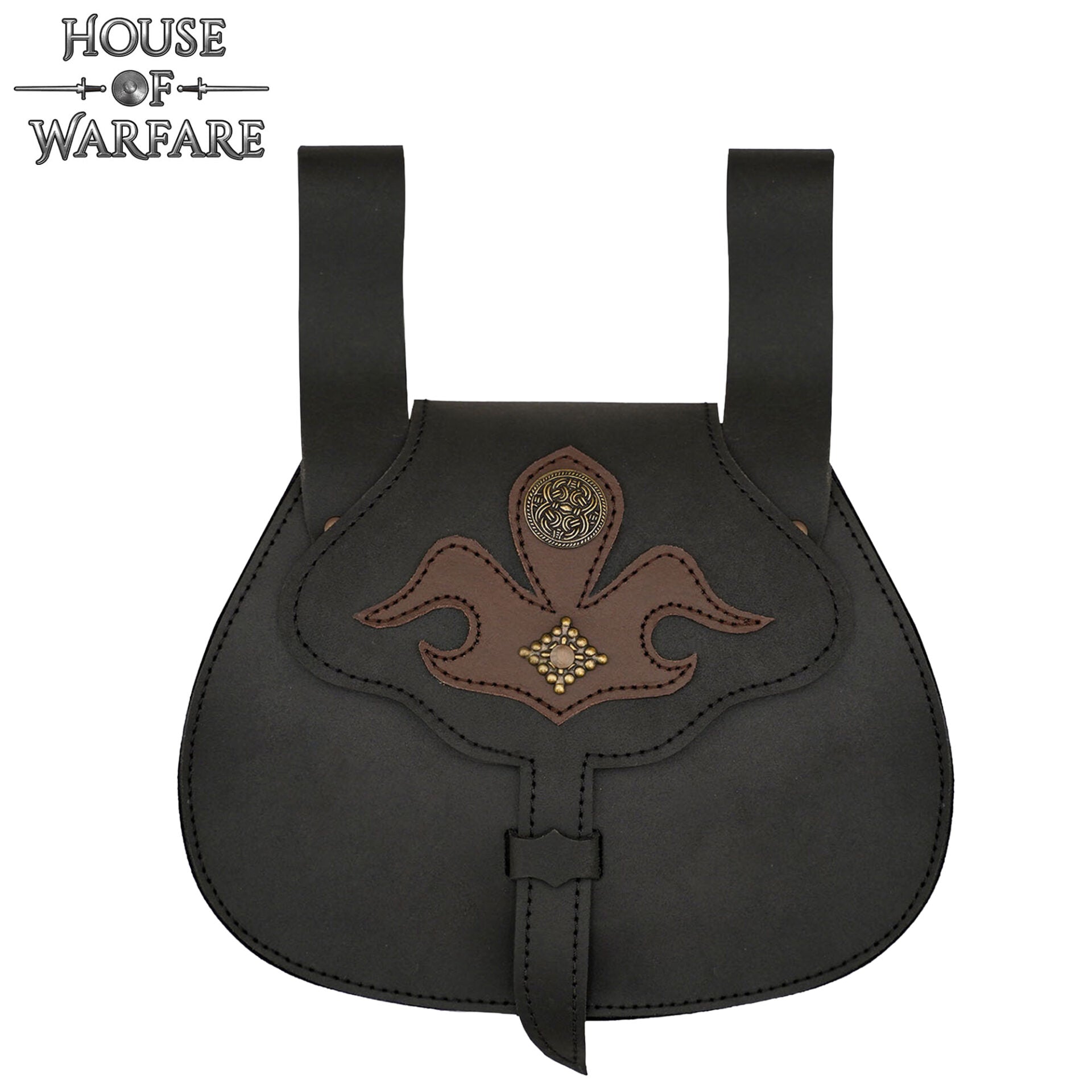 Riñonera Medieval de Cuero con Apliques y Remaches - Estilo Medieval Tardío - Imagen 5