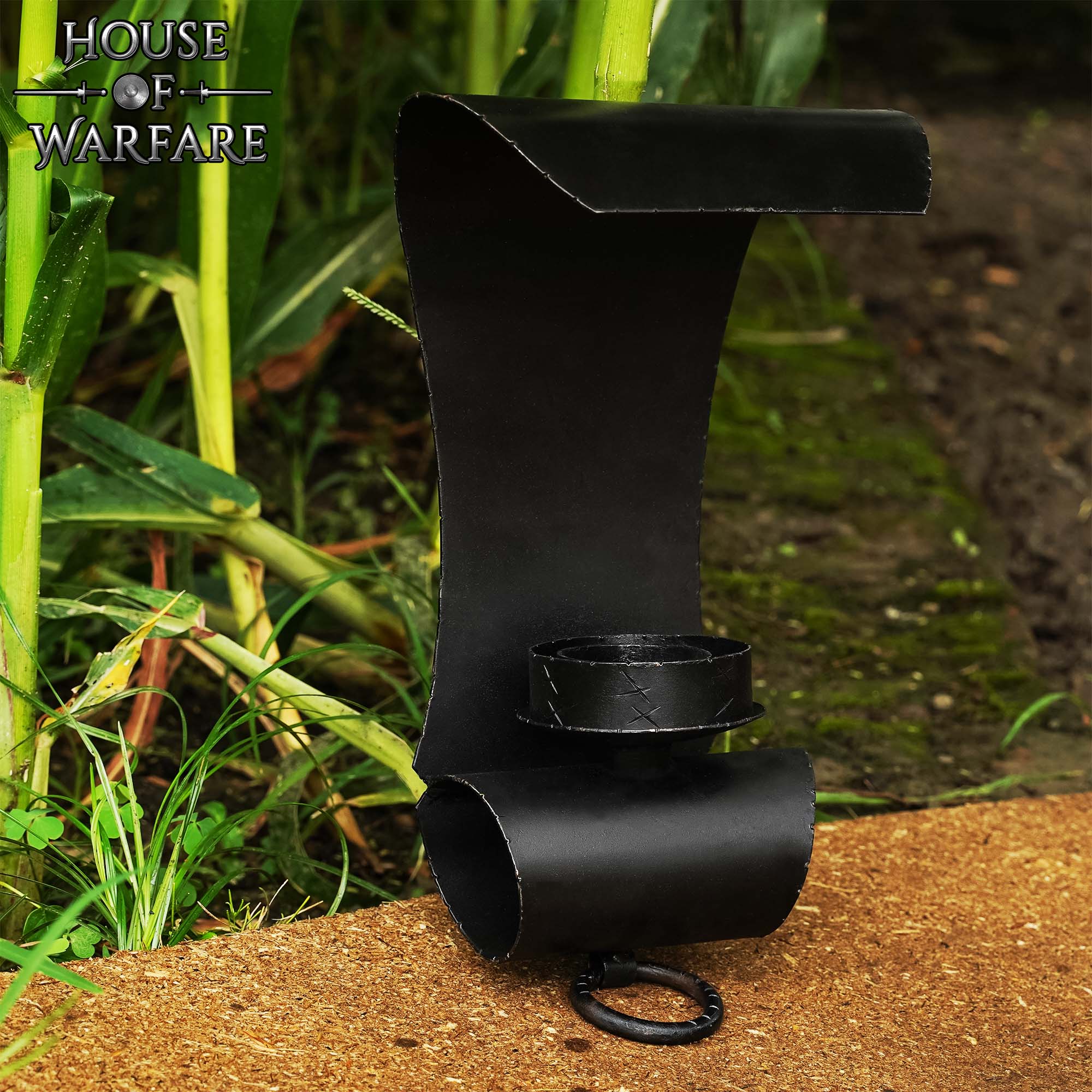 Vela Medieval de Hierro Forjado a Mano con Voluta para Montaje en Pared - Imagen 8