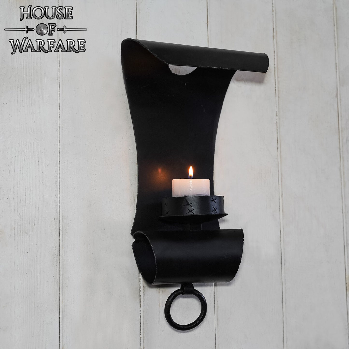 Vela Medieval de Hierro Forjado a Mano con Voluta para Montaje en Pared - Imagen 7