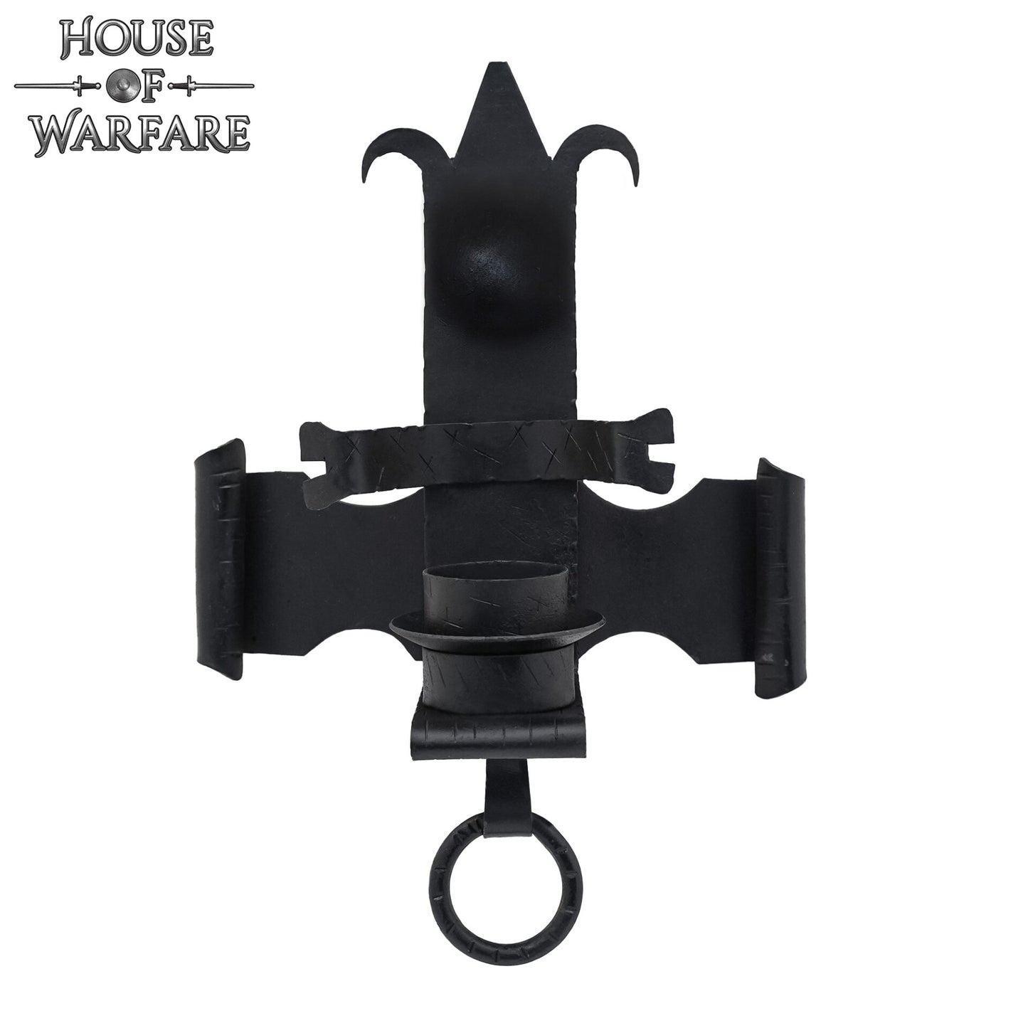 Castillo Medieval Candelabro de Pared de Hierro | Portavelas Gótico Forjado a Mano - Imagen 7