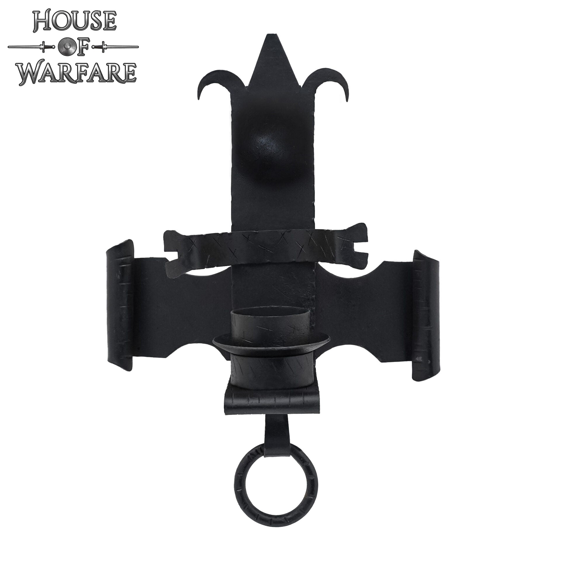 Castillo Medieval Candelabro de Pared de Hierro | Portavelas Gótico Forjado a Mano - Imagen 7