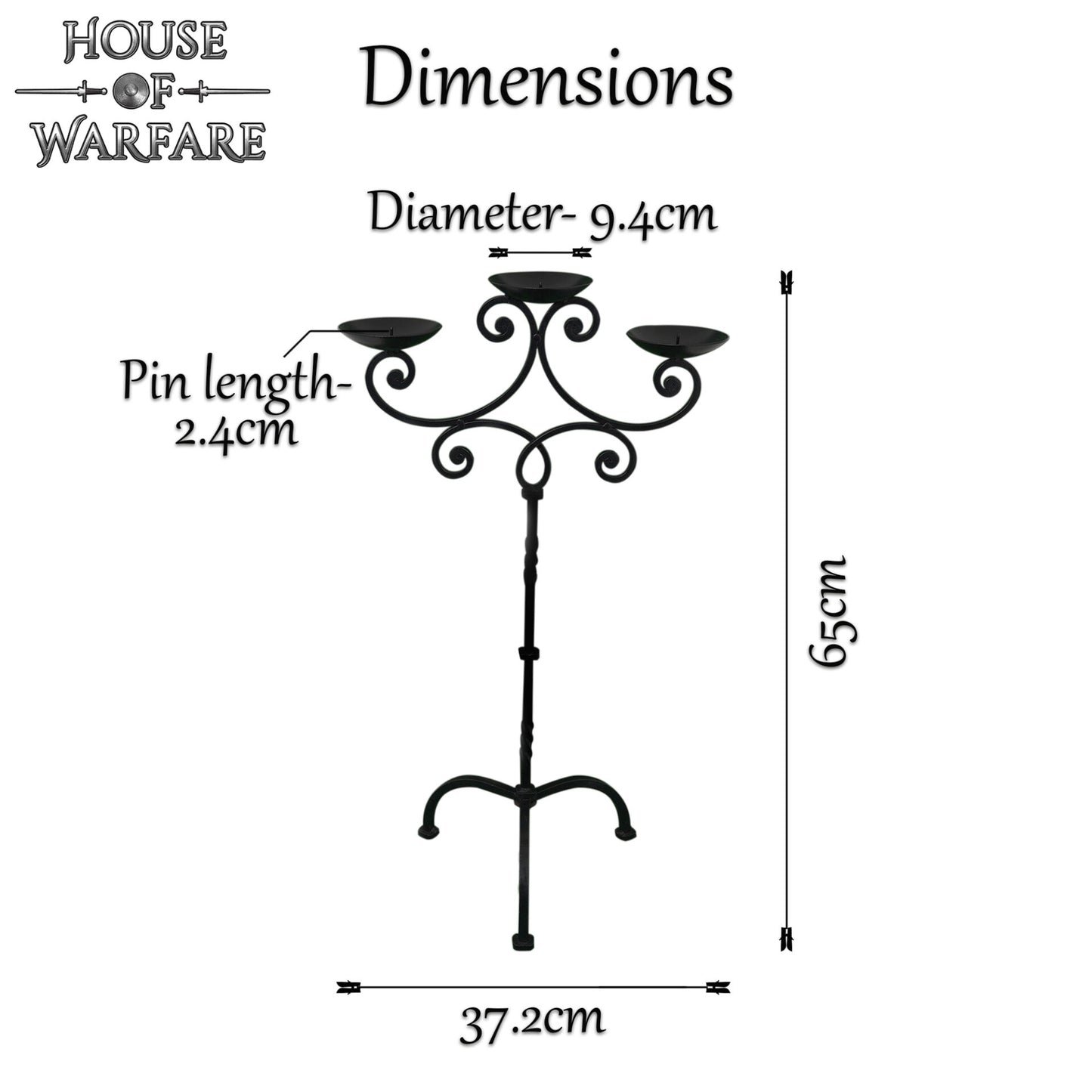 Candelabro Grande Forjado a Mano The Vintage Castle - Imagen 3