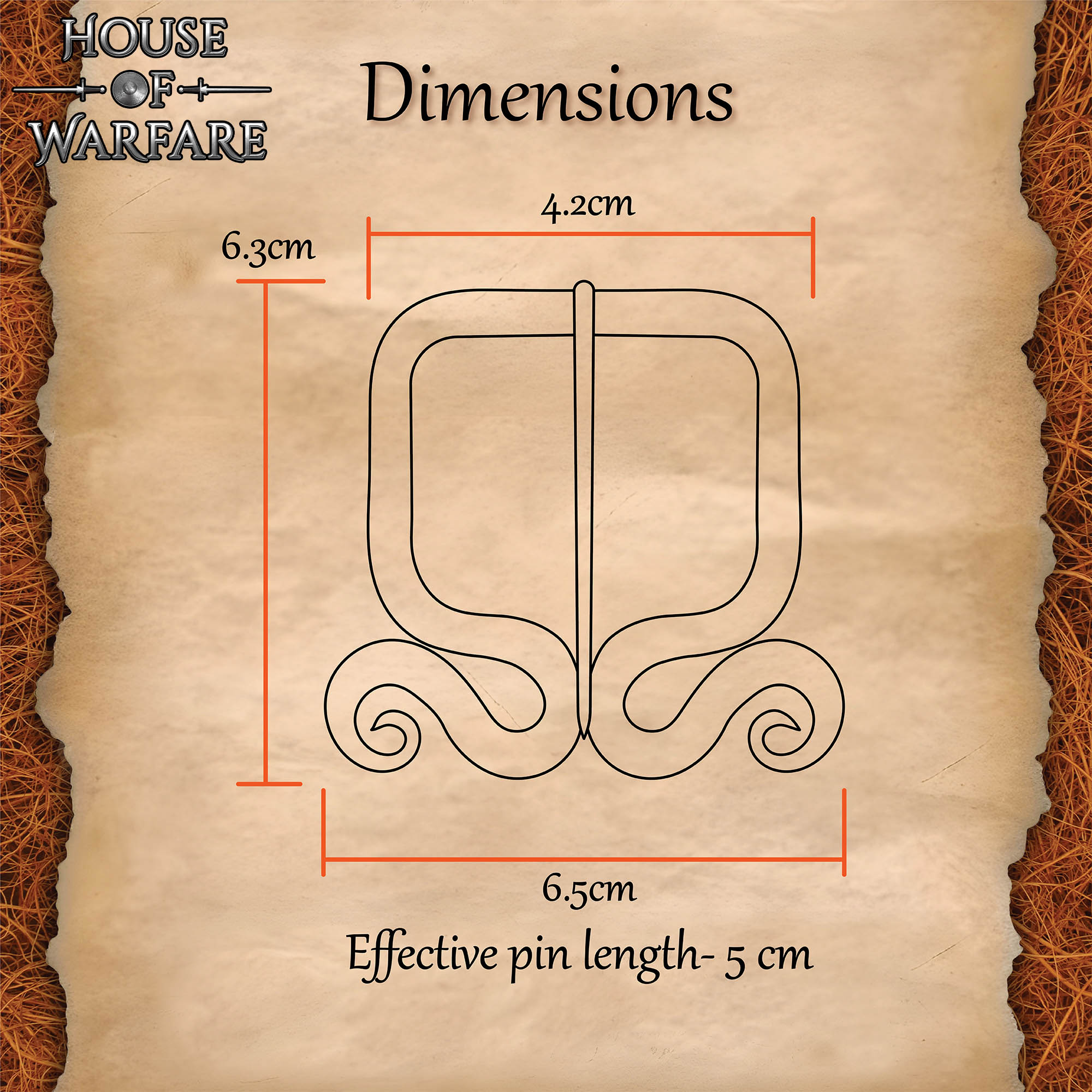 Hebilla de Cinturón Rústica Forjada a Mano - Imagen 3