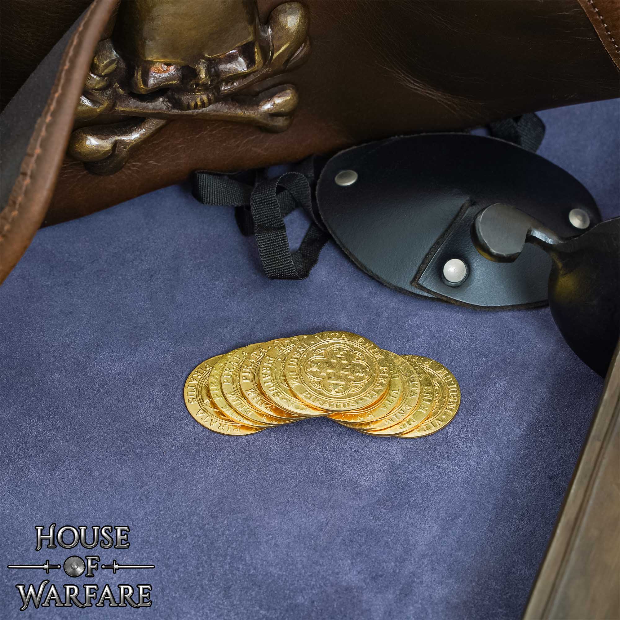 Vita Enim Pirata Insulum Piratus Monedas de Latón Macizo - Imagen 3