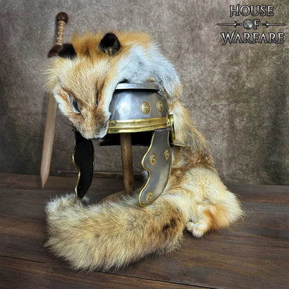 Imagen única de: Fantasía Medieval Vikingo Piel de Zorro Natural