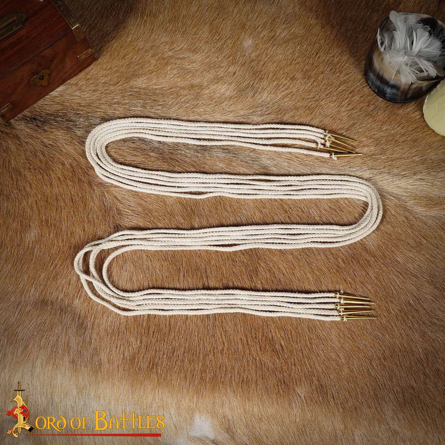Cordones Medievales Largos de Algodón con Remates de Latón - Juego de 5 para Túnicas, Botas y Prendas de Vestir - Imagen 11