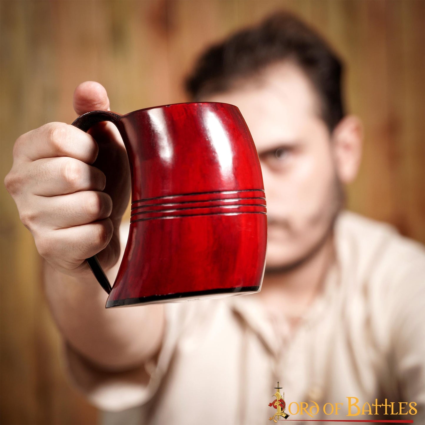 Taza de Cerveza Vikinga de Cuerno de Buey Auténtica Hecha a Mano - Imagen 8