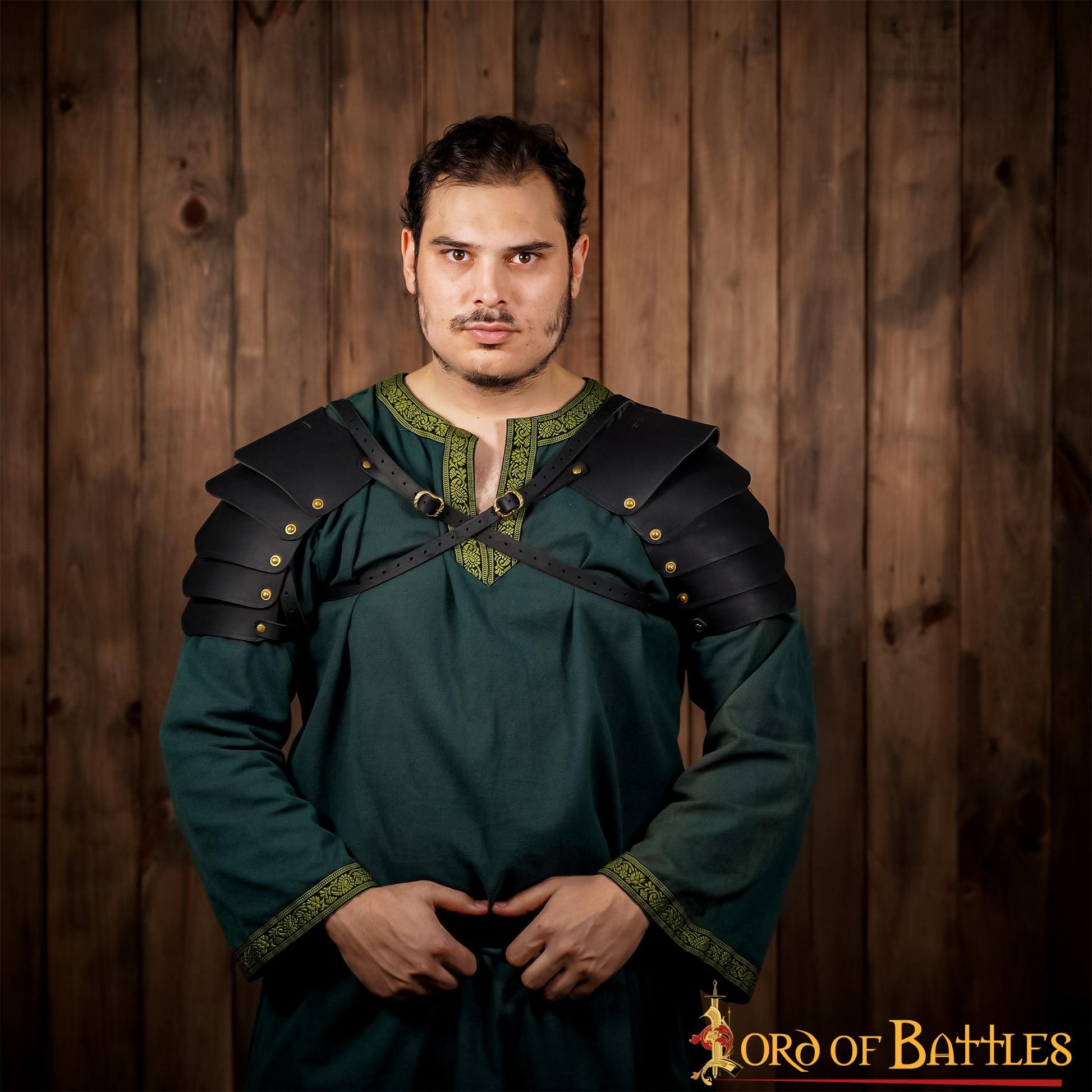 Fantasía Vikingo Pauldrons Cuero con Cinturones de Cuero Ajustables - Imagen 5
