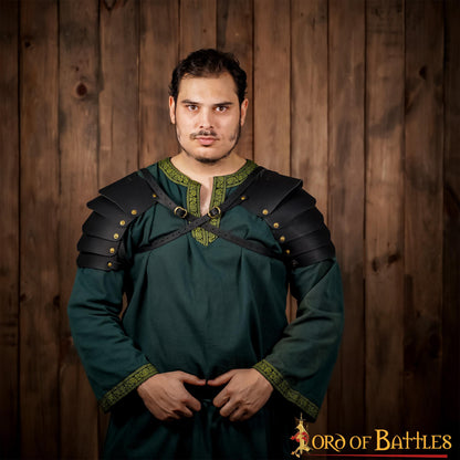 Fantasía Vikingo Pauldrons Cuero con Cinturones de Cuero Ajustables - Imagen 5