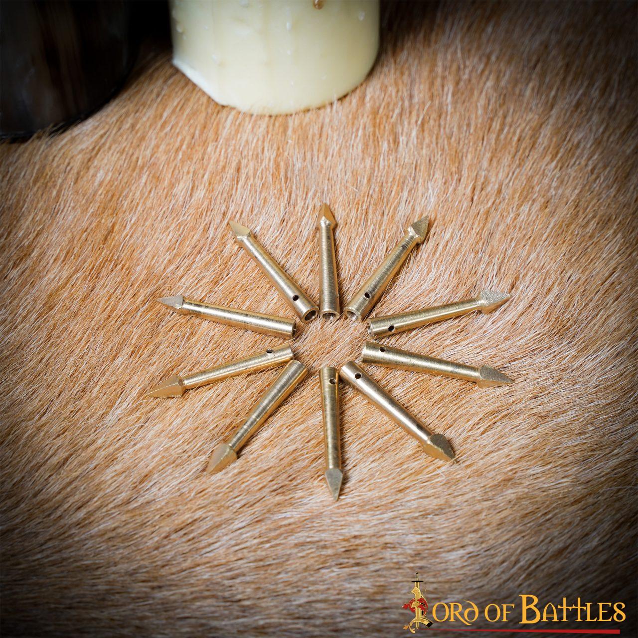 Aiglets Medievales de Latón - Juego de 10 Puntas de Lazo de Tela - Imagen 16