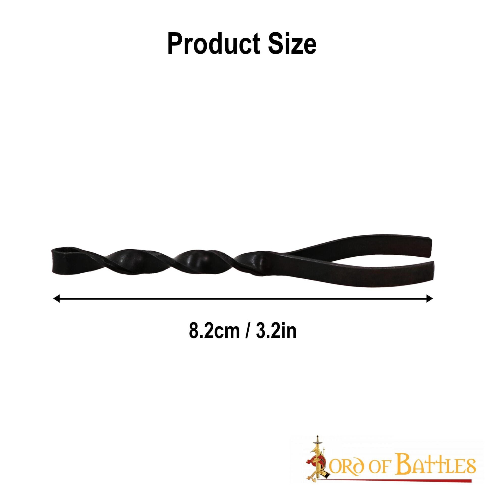 Pinza Medieval de Hierro Forjada a Mano - Herramienta Tradicional de Aseo con Mango Retorcido - Imagen 9