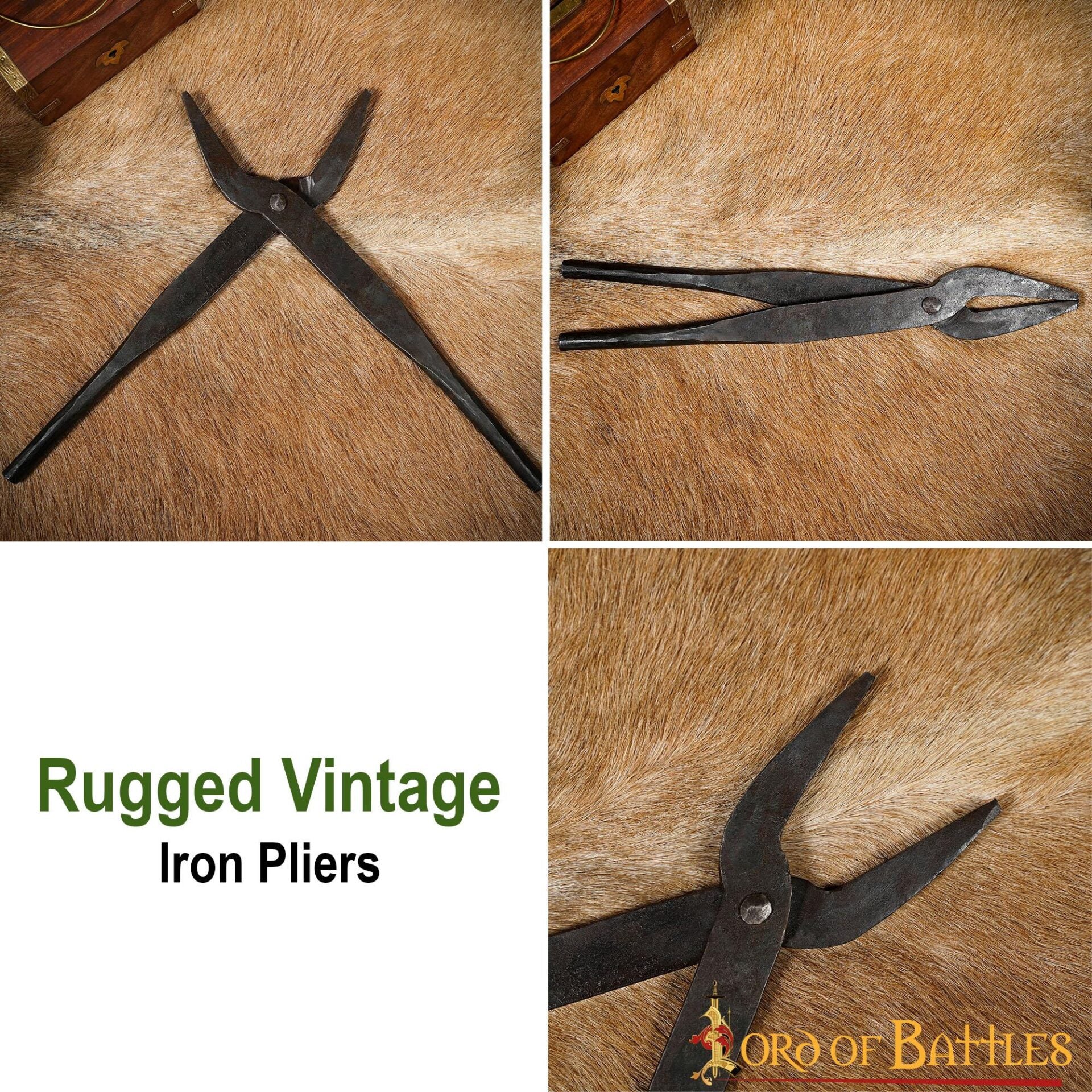 Alicates de Hierro Forjado a Mano de Estilo Vintage, Funcionales y Rústicos - Imagen 5