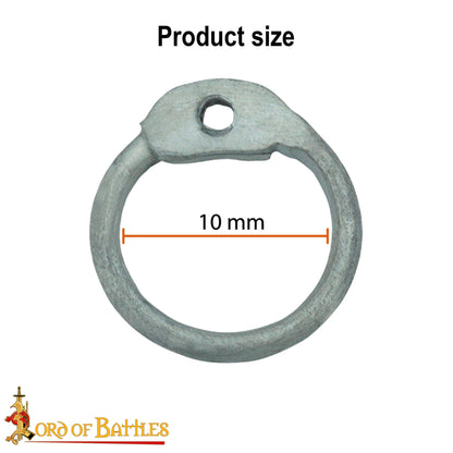 Anillos Redondos de Aluminio - Anillo Redondo con Remaches en Forma de Cúpula de 10 Mm - Calibre 16, Aluminio - Acabado Natural - 1 Kg - Ideal para Reparaciones y Bricolaje de Cota de Malla - Imagen 3