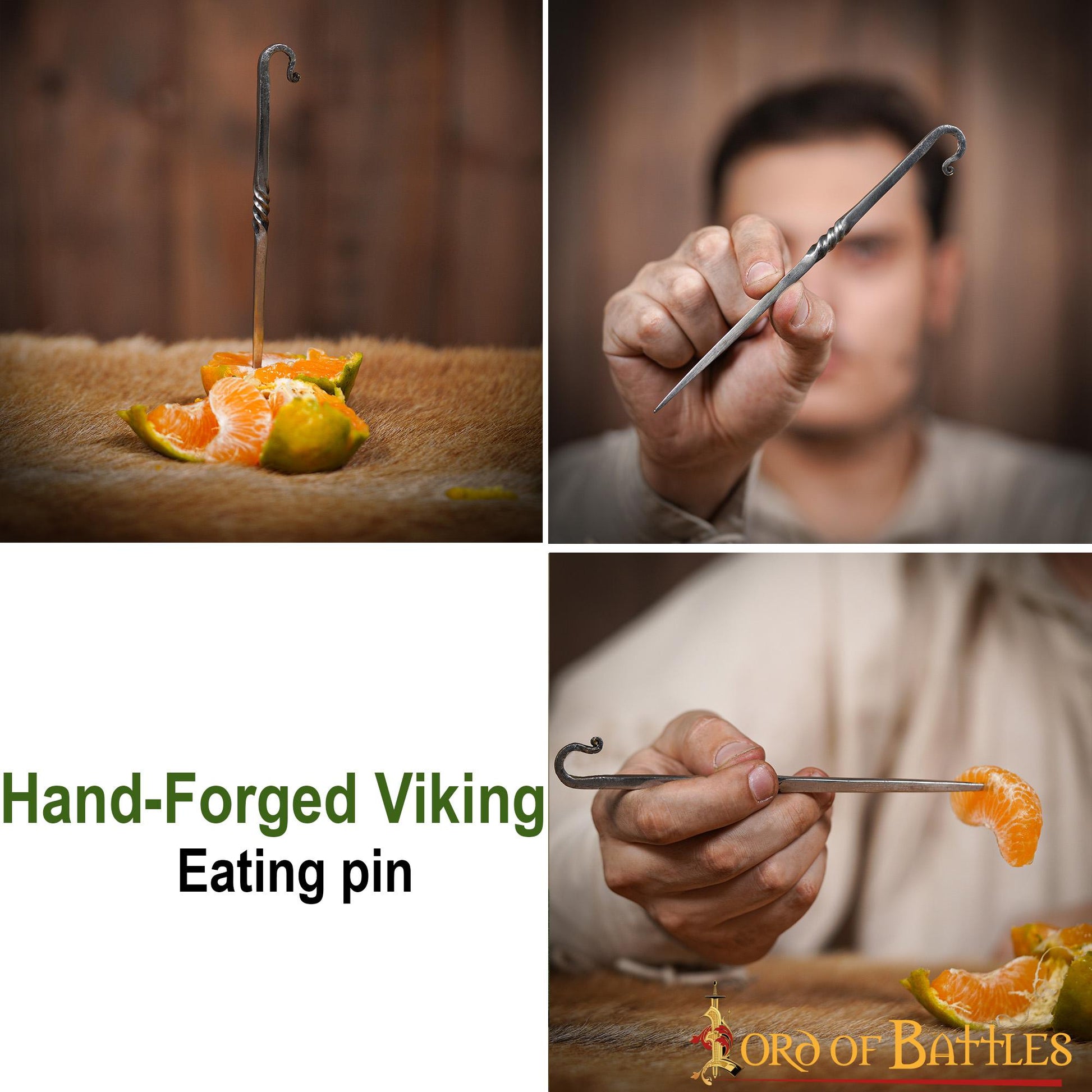 Vikingo Pico para Comer - Utensilio Medieval de Acero Inoxidable para Fiestas, Camping - Imagen 10