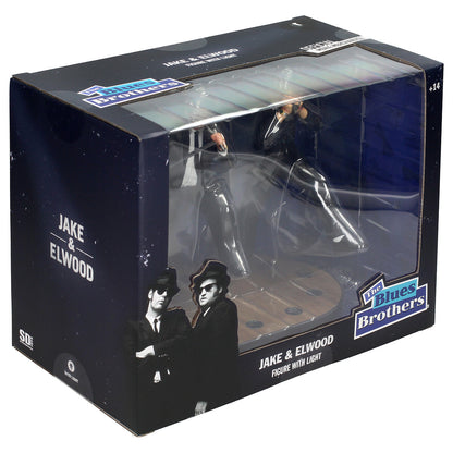 Set of 2 Figures Jake and Elwood Singing with Light The Blues Brothers - 18 cm