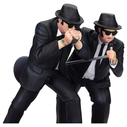 Set of 2 Figures Jake and Elwood Singing with Light The Blues Brothers - 18 cm