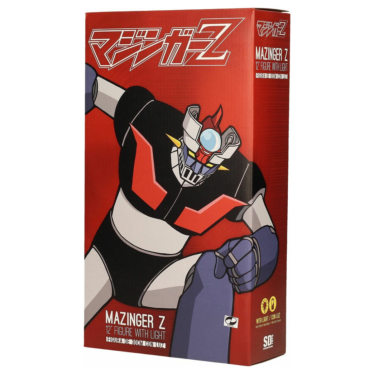 Trasera caja Mazinger Z - instrucciones iluminación ojos y pecho