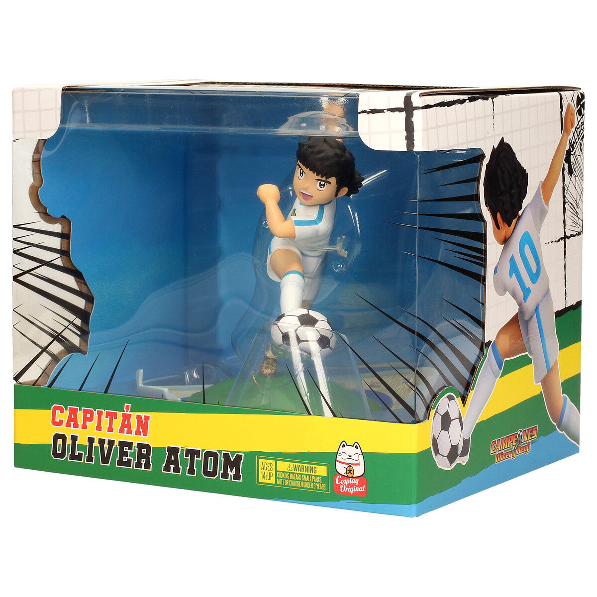 Figura Oliver Atom - vista trasera con base estadio y gradas