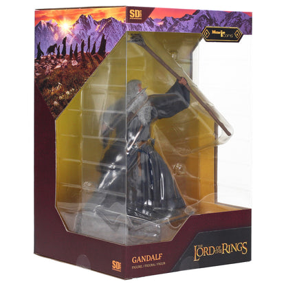 Caja frontal con ventana transparente - Figura Gandalf Movie Icons El Señor de los Anillos