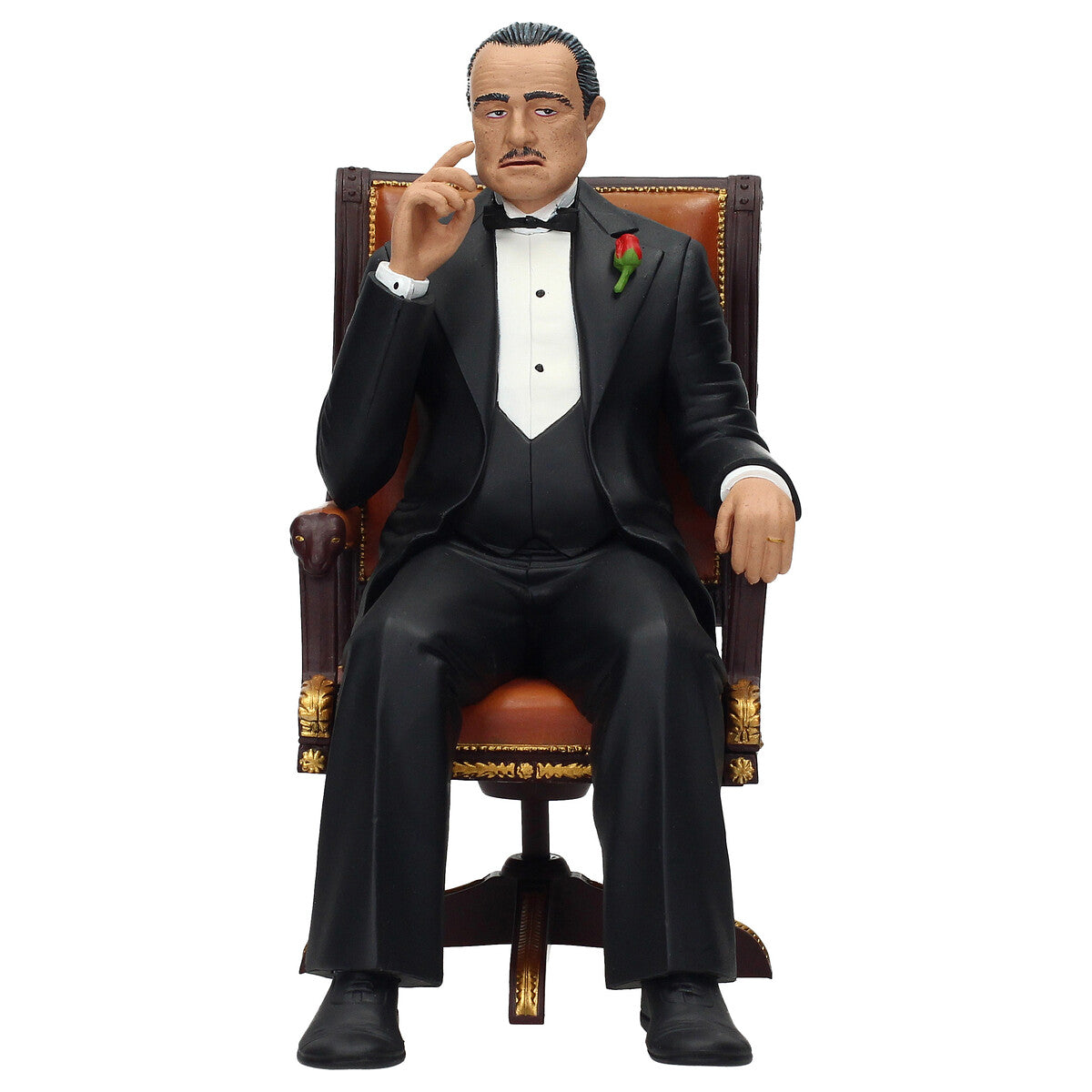 Figura Don Vito Corleone El Padrino Movie Icons 18 cm - vista frontal en sillón