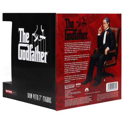 Figura Don Vito Corleone - vista trasera con sillón y remates dorados