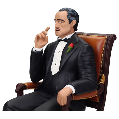 Figura Don Vito Corleone - vista lateral con sillón completo y base