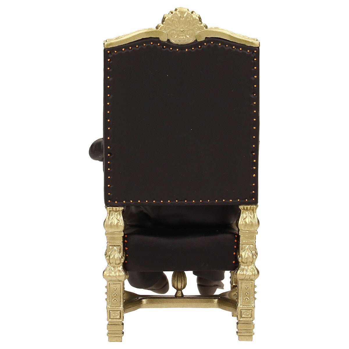 Vista trasera trono barroco negro con tachuelas doradas - figura Scarface SDToys