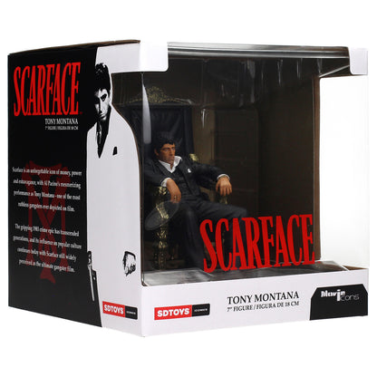 Caja frontal con ventana - Figura Tony Montana Scarface Movie Icons SDToys Iconics