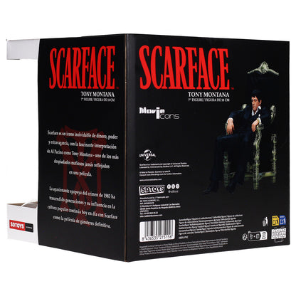Caja lateral izquierda - Scarface Tony Montana 7 Figure Movie Icons SDToys