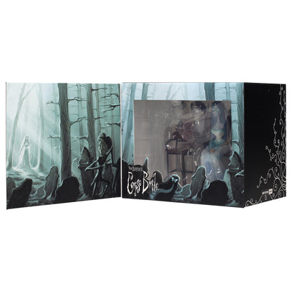 Vista lateral diorama Victor Emily y Scraps en banco - Corpse Bride Movie Icons
