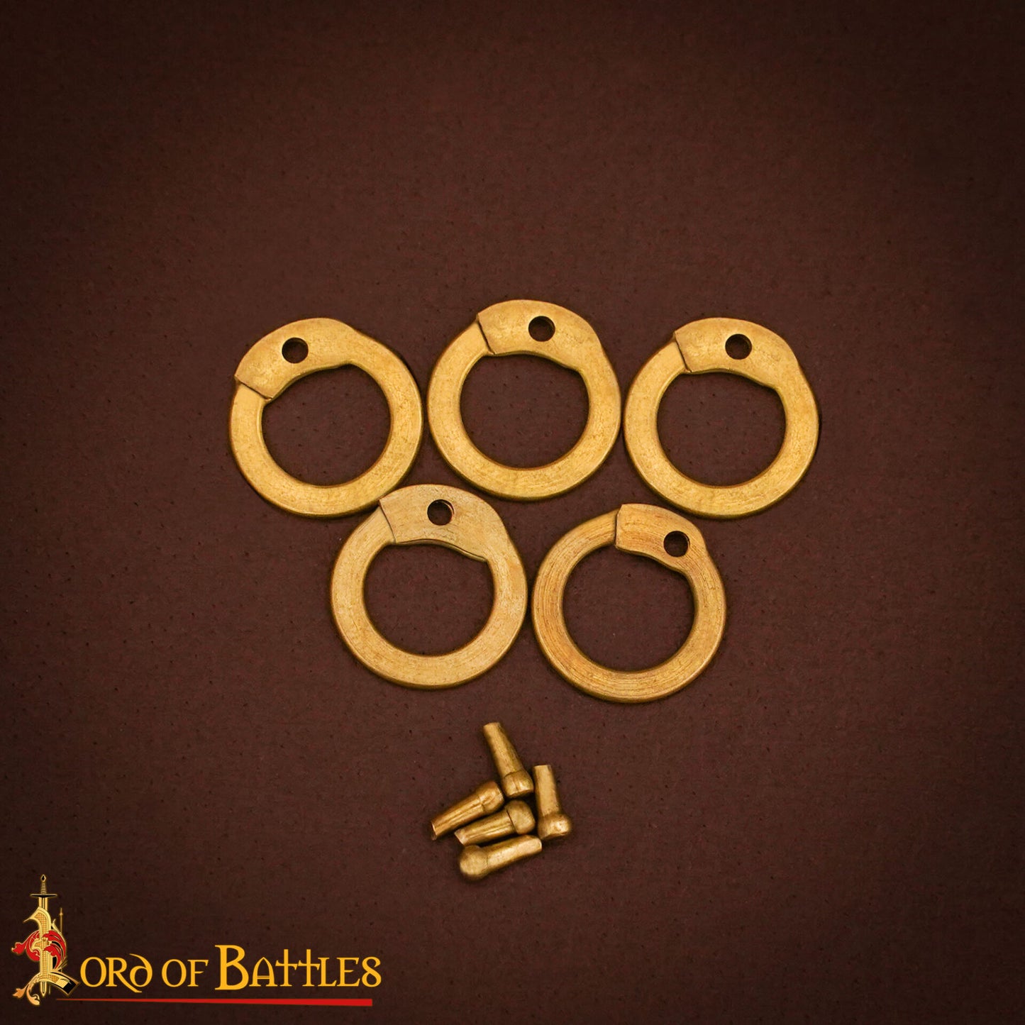 Anillas Planas de Latón - Anillas Planas con Remaches en Forma de Cúpula de 6 Mm - Calibre 18, Acabado en Latón - 1kgs - Ideal para Bricolaje y Reparaciones de Cota de Malla - Imagen 5
