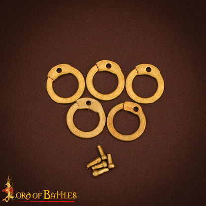 Anillas Planas de Latón - Anillas Planas con Remaches en Forma de Cúpula de 6 Mm - Calibre 18, Acabado en Latón - 1kgs - Ideal para Bricolaje y Reparaciones de Cota de Malla - Imagen 5