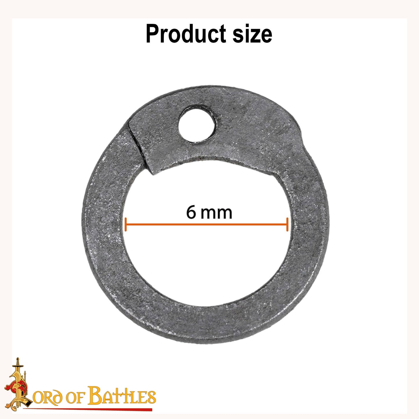 Anillas Planas de Acero - Anillas Planas con Remaches en Forma de Cúpula de 6 Mm - Calibre 18, Acabado Natural - 1kgs - Ideal para Bricolaje y Reparaciones de Cota de Malla - Imagen 3