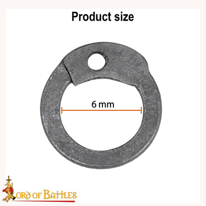 Anillas Planas de Acero - Anillas Planas con Remaches en Forma de Cúpula de 6 Mm - Calibre 18, Acabado Natural - 1kgs - Ideal para Bricolaje y Reparaciones de Cota de Malla - Imagen 3